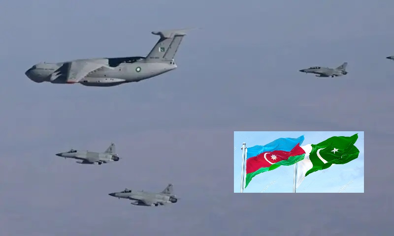 پاک فضائیہ - پاک فضائیہ کے تھنڈر بلاک تھری طیارے آذربائیجان پہنچ گئے