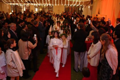 لوسیا تقریب - سوئیڈش رہائش گاہ میں لوسیا کی یادگار تقریب