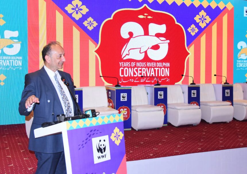 دریائے سندھ ڈولفن - وزیر ماحولیاتی امور نے دریائے سندھ ڈولفن کی بقا پر خطاب
