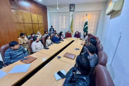 صنفی نمائندگی - خیبر پختونخوا کمیشن میں صحافیوں کا دورہ دفتر