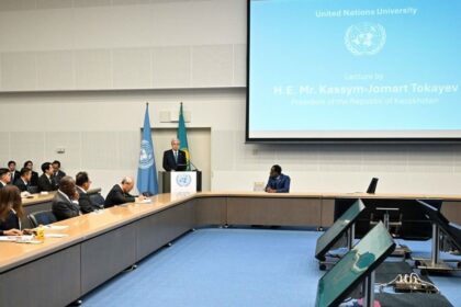 صدر قازقستان - اقوامِ متحدہ یونیورسٹی میں صدر قازقستان کا خطاب