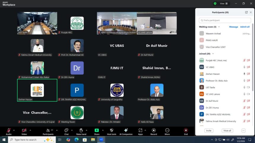 پنجاب اعلیٰ تعلیم - پنجاب اعلیٰ تعلیم کمیشن کا جامعات اجلاس