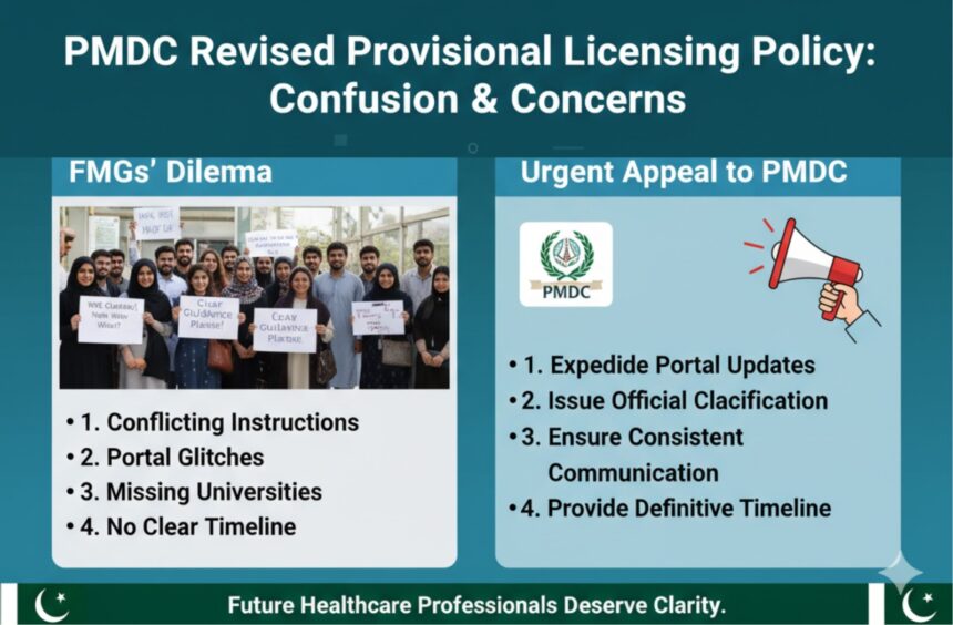 عارضی رجسٹریشن - پی ایم ڈی سی کی عارضی رجسٹریشن میں الجھن