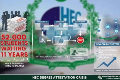 ڈگری اٹیسٹیشن بحران - ہائیئر ایجوکیشن کمیشن کی ڈگری اٹیسٹیشن بحران