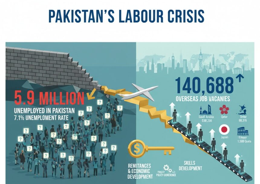بے روزگاری - پاکستان میں ۵۹۰۰۰۰۰ افراد بے روزگار