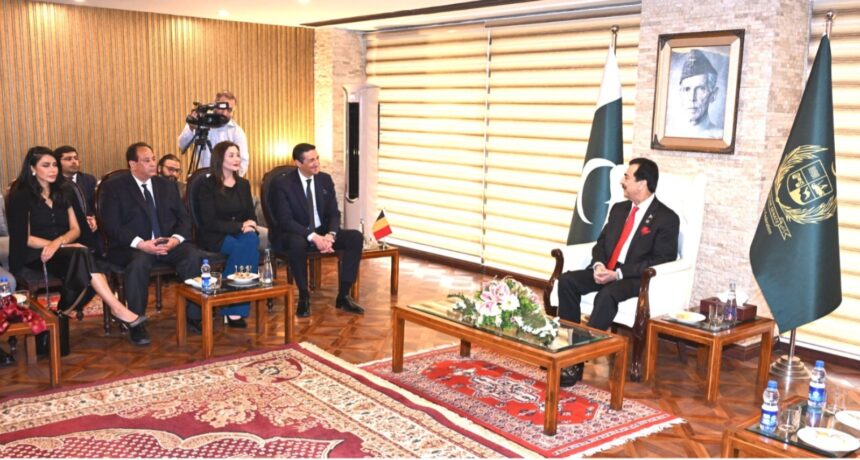 پاکستان بیلجیم تعلقات - چیئرمین سینیٹ کی بیلجیم شاہی وفد سے ملاقات