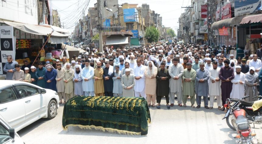 حاجی حبیب الرحمن - راولپنڈی میں حاجی حبیب الرحمن کی نماز جنازہ