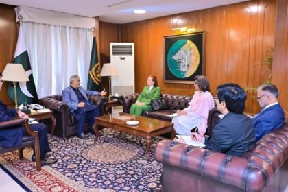 اسحاق ڈار سے ماریہ فرنانڈا ایسپینوسا کی ملاقات