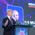 وزیراعظم شہباز شریف انڈس RAS روبوٹکس اینڈ آٹونومس سسٹمز ایکسپو 2026 کی افتتاحی تقریب سے خطاب کر رہے ہیں