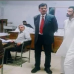 چیئرمین تعلیمی بورڈ راولپنڈی جہلم مارکنگ سینٹر کے دورے کے موقع پر