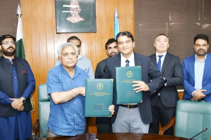 بارانی زرعی یونیورسٹی راولپنڈی میں نزاربایف یونیورسٹی کے وفد کے دورے کے موقع پر مفاہمتی یادداشت