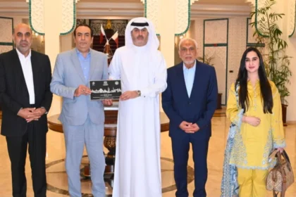 عاطف اکرام شیخ کی قطر کے سفیر علی مبارک علی عیسیٰ سے ملاقات