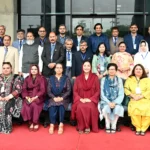 وجیہہ قمر کے ہمراہ سرکاری جامعات کے وائس چانسلرز اور سینئر عہدیداران کی گروپ تصویر