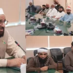 وفاقی وزیر سردار محمد یوسف مصری قراء کرام کے ہمراہ ملاقات میں موجود ہیں