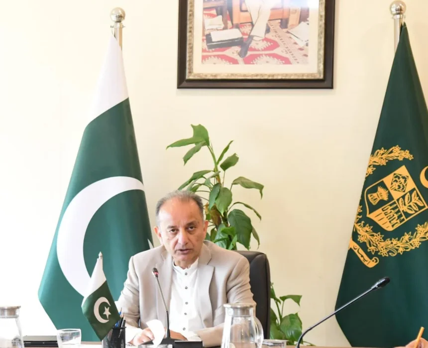 وفاقی وزیر ڈاکٹر مصدق ملک نقل مکانی کے انتظام سے متعلق سیمینار سے خطاب کر رہے ہیں
