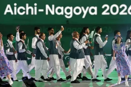 ناگویا میں ایشین گیمز کی افتتاحی تقریب کے دوران آتش بازی
