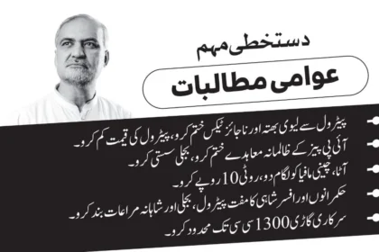 جماعت اسلامی اسلام آباد کی عوامی مطالبات دستخطی مہم