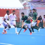 پاکستان ہاکی ٹیم ایشین گیمز 2026 میں عمان کے خلاف میچ کے دوران