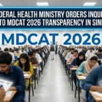 سندھ ایم ڈی کیٹ 2026 کی شفافیت پر وفاقی وزارت صحت کی انکوائری کا مراسلہ