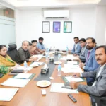 آئی بی سی سی سیکریٹریٹ اسلام آباد میں NEQSI اسٹیئرنگ کمیٹی کے اجلاس کا منظر