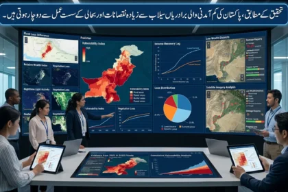 پاکستان میں سیلاب سے متاثرہ زرعی اور رہائشی علاقے