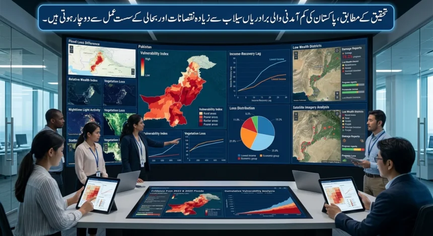 پاکستان میں سیلاب سے متاثرہ زرعی اور رہائشی علاقے