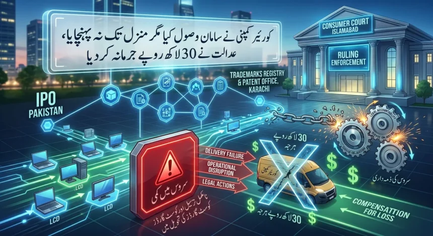 اسلام آباد کنزیومر کورٹ کا لیپرڈ کورئیر کے خلاف آئی پی او پاکستان کے حق میں فیصلہ