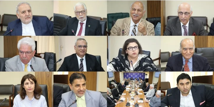 ایرانی سفیر ڈاکٹر رضا امیری مقدم آئی ایس ایس آئی کے گول میز مباحثے سے خطاب کرتے ہوئے