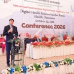 ہیلتھ سروسز اکیڈمی اسلام آباد میں بین الاقوامی پبلک ہیلتھ کانفرنس سے ڈاکٹر مختار بھرتھ کا خطاب