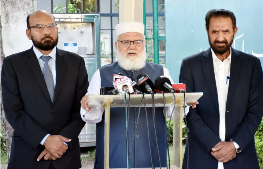 لیاقت بلوچ کی قیادت میں جماعت اسلامی وفد کی چیف الیکشن کمشنر سے ملاقات