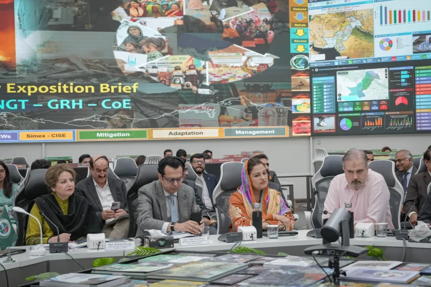 پارلیمانی وفد کا این ڈی ایم اے میں سیلابی تیاریوں اور آبی وسائل پر بریفنگ اجلاس