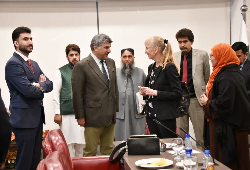 پارلیمنٹ ہاؤس اسلام آباد میں پاکستان جرمنی پارلیمانی فرینڈشپ گروپ کی جرمن سفیر سے ملاقات