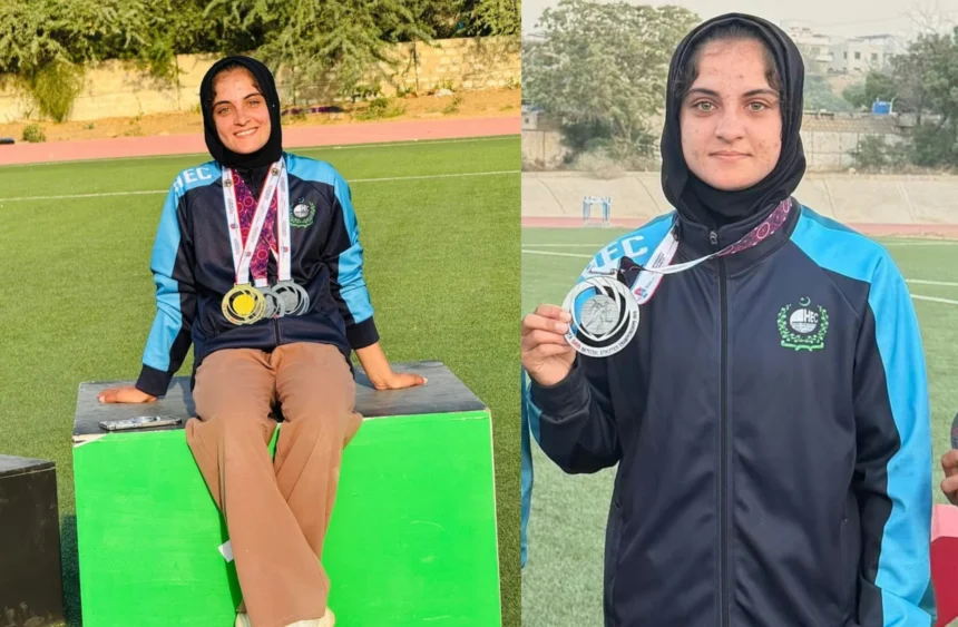 سلمیٰ آفریدی قومی ایتھلیٹکس چیمپئن شپ میں تمغوں کے ساتھ