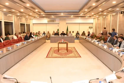قومی اسمبلی کی قائمہ کمیٹی برائے داخلہ کے اجلاس کا منظر